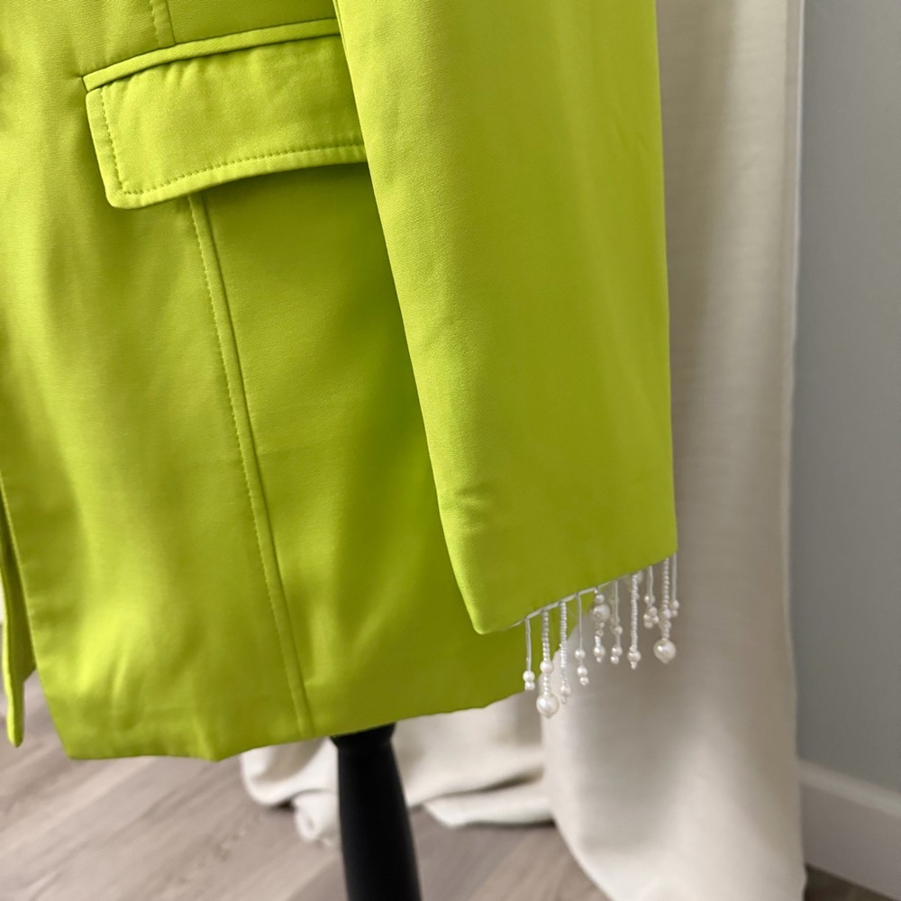 Muy Muy Green Embellished Women's Blazer - Picture 7 of 11
